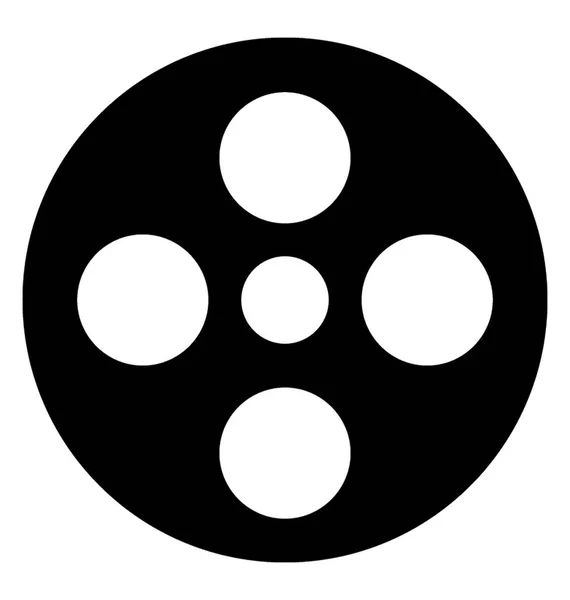 Icône Bobine Film Vidéographie — Image vectorielle