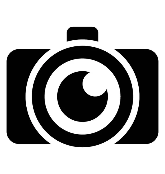 Kamera Symbol Glyphen Vektor — Stockvektor