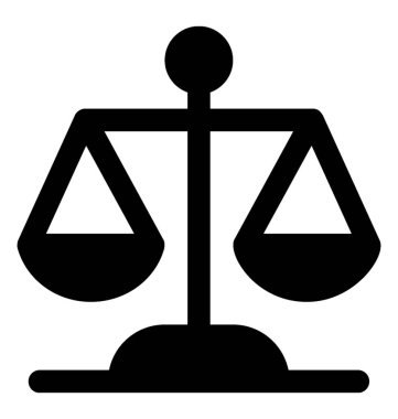 Ağırlık ölçek simgesi, adalet kavramı