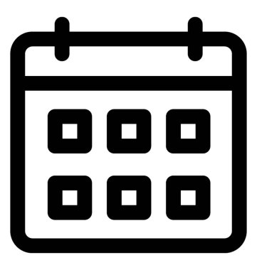 Takvim simgesini, çizgili Tema.