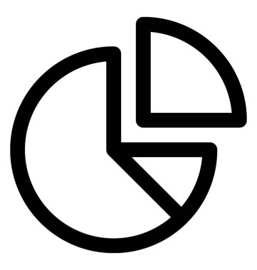 İçini kaplamak çizmek, pasta grafik simgesi.