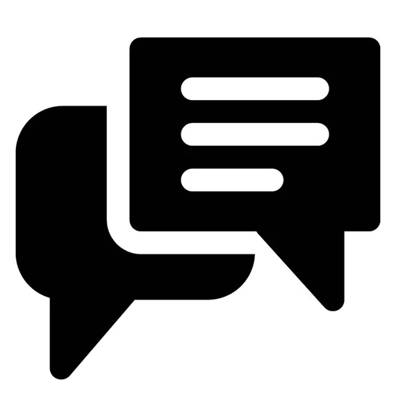 Chat Ikone Glyphen Design — Stockvektor