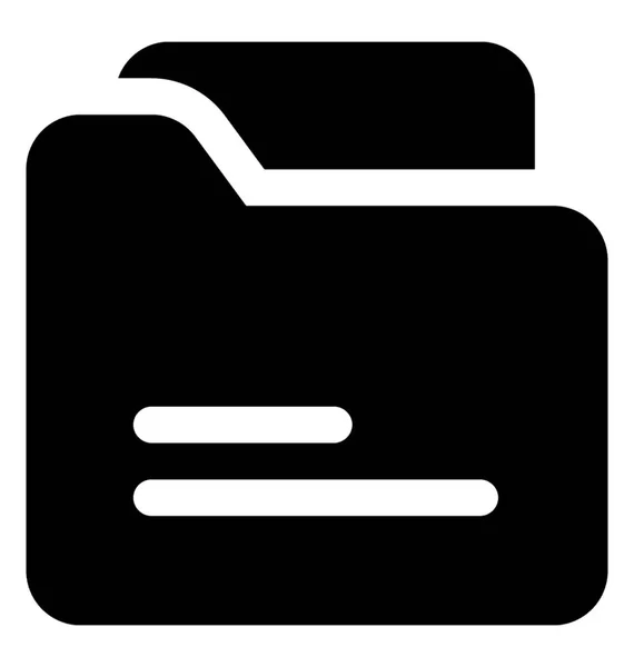 Ordnersymbol Glyphen Design — Stockvektor