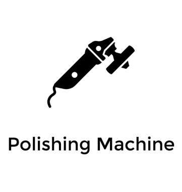 Polishing machine glyph icon design  clipart