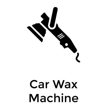 Car wax machine glyph icon design  clipart