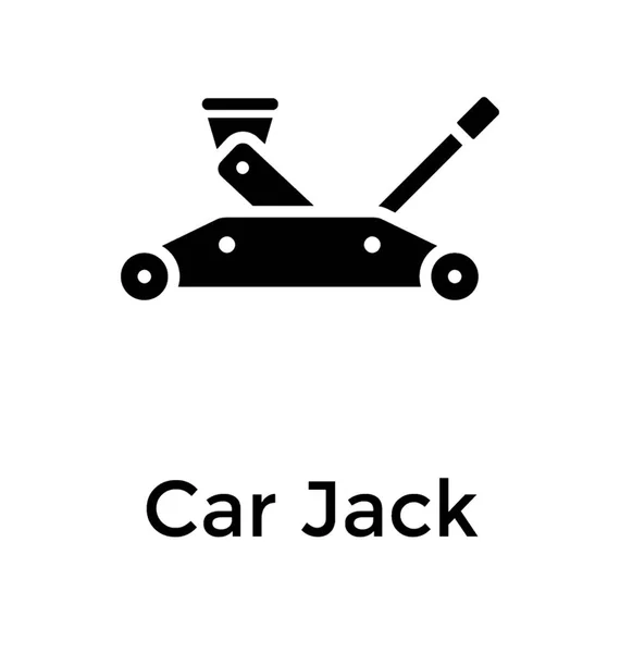 Car Jack Glyph Ikon Design — Stock vektor