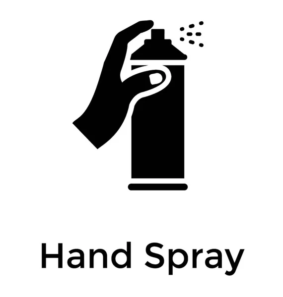 Hand Spray Glyphen Symbol Vektor — Stockvektor