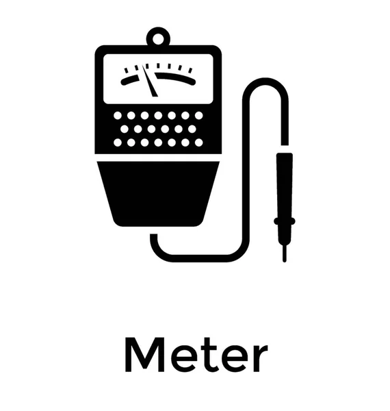 Gauge Meter Glyph Icon — Stock Vector