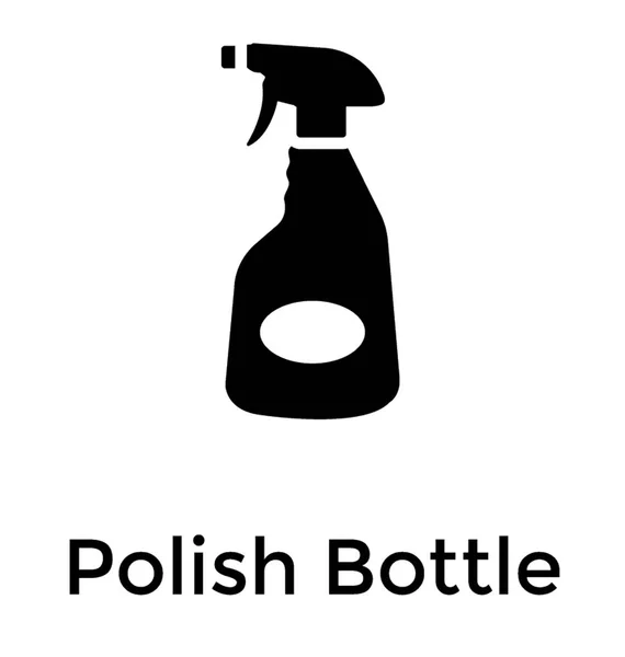 Hand Spray Glyph Icon Vector Polish Bottle — Stock Vector