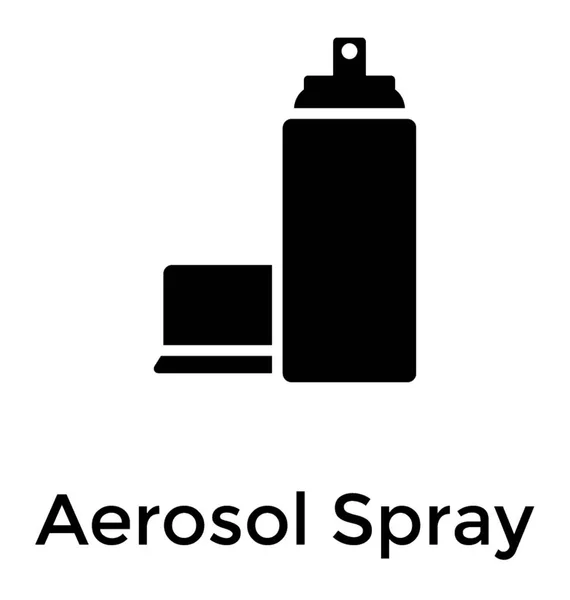 Aerosol Spray Solid Icon Vector — Stock Vector