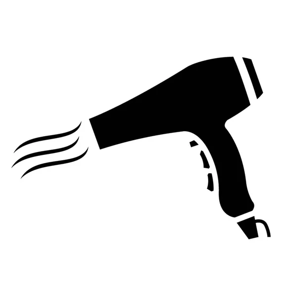 Hair Dryer Solid Icon Design — Stock Vector