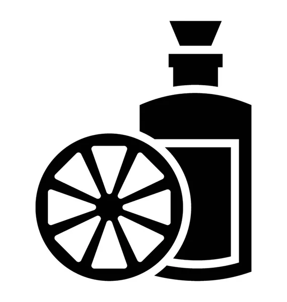 Productos Aromáticos Icono Sólido Producto Limón — Vector de stock