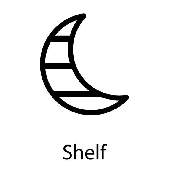 Månen Glyph Vektor Symbol — Stock vektor