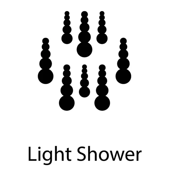 Glyphen Vektor Symbol Der Lichtdusche — Stockvektor