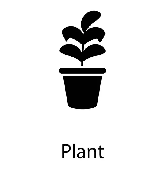 Plant Platte Vector Pictogram — Stockvector