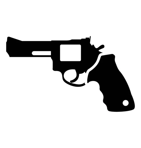 Solid Vector Icon Pirate Revolver — Stock Vector