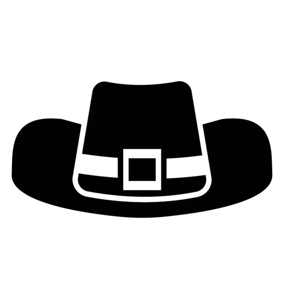 Glyph Vector Icon Pirate Hat — Stock Vector