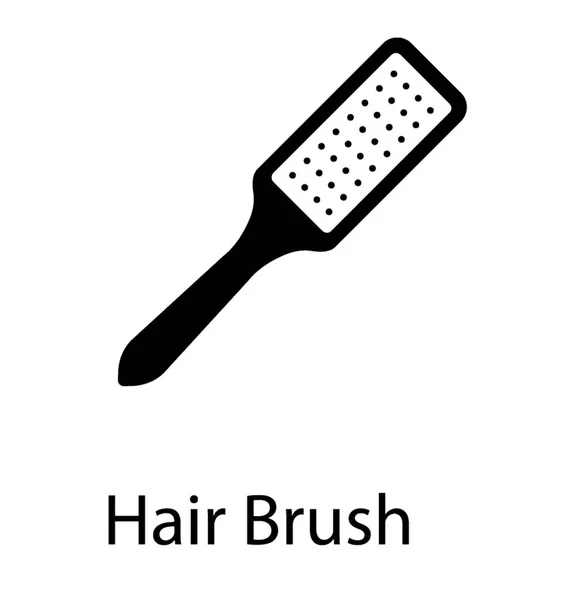 Glyph Vector Icon Hair Brush — Stock Vector