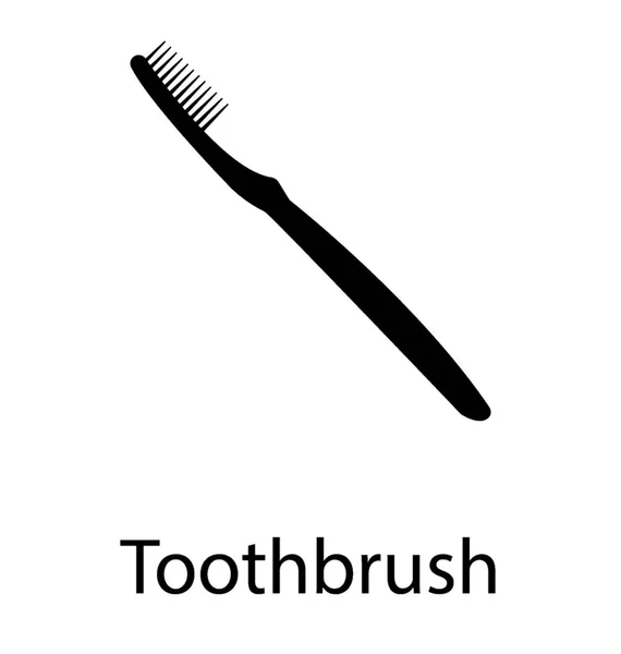 Glyphen Vektorsymbol Der Zahnbürste — Stockvektor