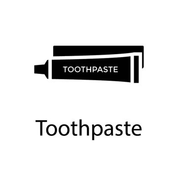 Glif vektör simge diş macunu.