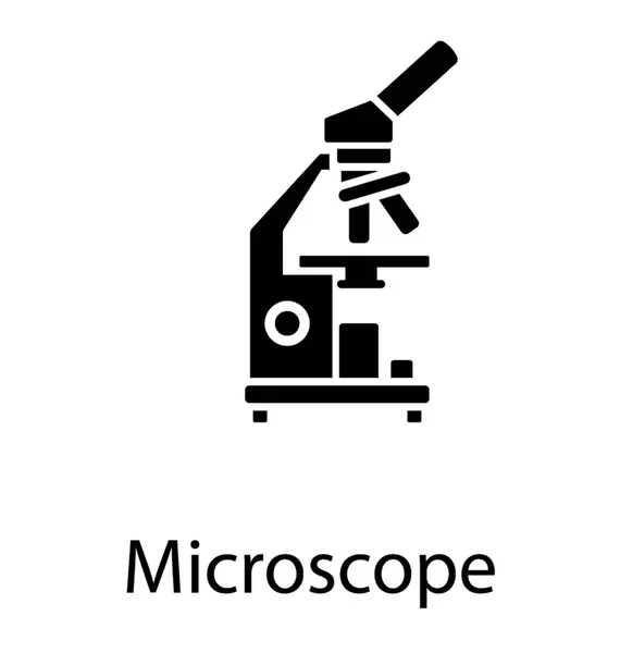Mikroskop Simgesinin Kabartma Tasarımı Laboratuvar Araştırması — Stok Vektör