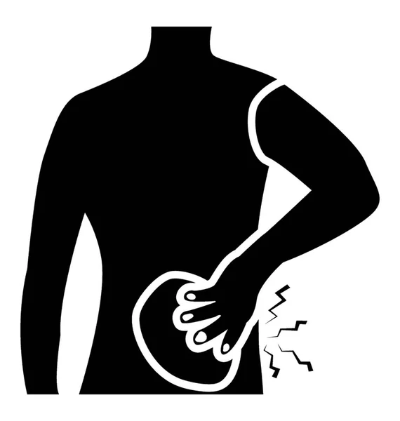 Symboldesign Für Die Verletzung Des Unteren Rückens — Stockvektor