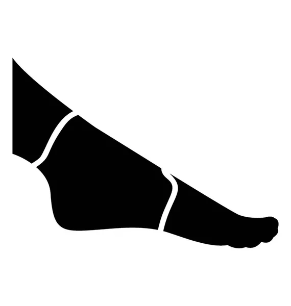 Foot Bandage Solid Icon Vector — Stock Vector