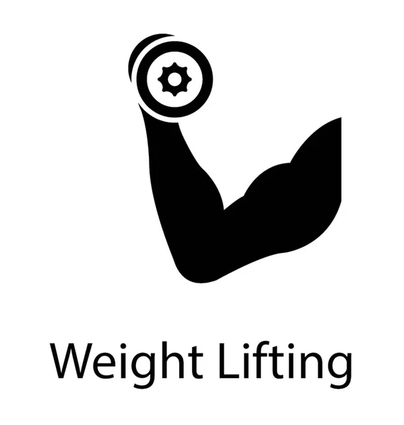 Gym Träning Tyngdlyftning Ikonen — Stock vektor