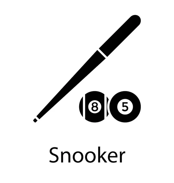 Snooker Oyun Sağlam Simge Vektör — Stok Vektör