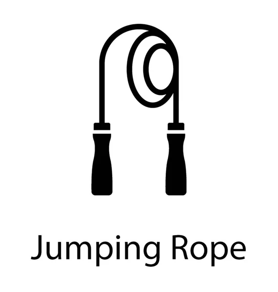 Hoppa Rep Glyph Ikon Design — Stock vektor