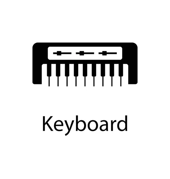 Teclado Sólido Icono Diseño — Vector de stock