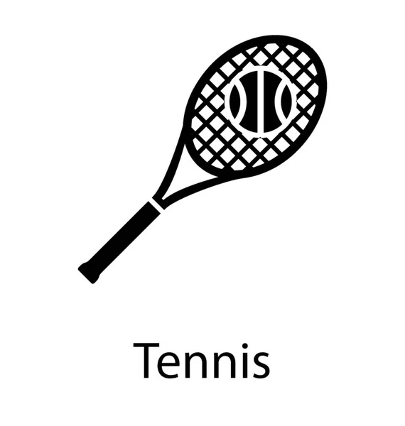 Tenis Katı Simgesi Tasarım — Stok Vektör