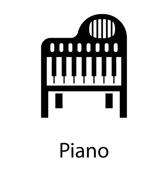 钢琴实心图标设计 — 图库矢量图片