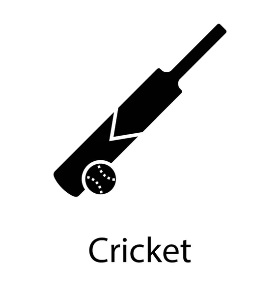 Cricket Solid Ikon Design — Stock vektor