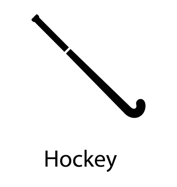 Hockey Glyph Vector Pictogram — Stockvector