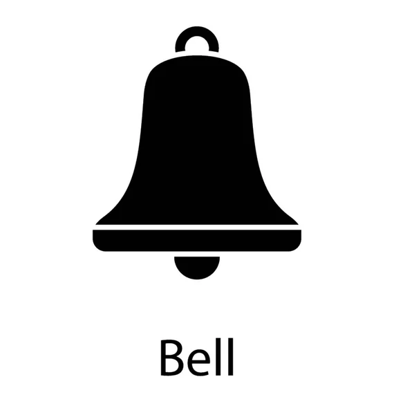 Solid Icon Design Bell — Stock Vector