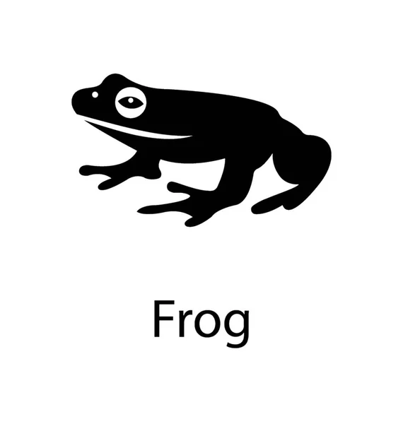 Frog Glyph Vector Icon — Stock Vector