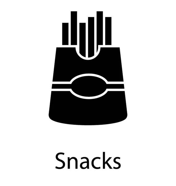 Glyphen Vektorsymbol Für Snacks — Stockvektor
