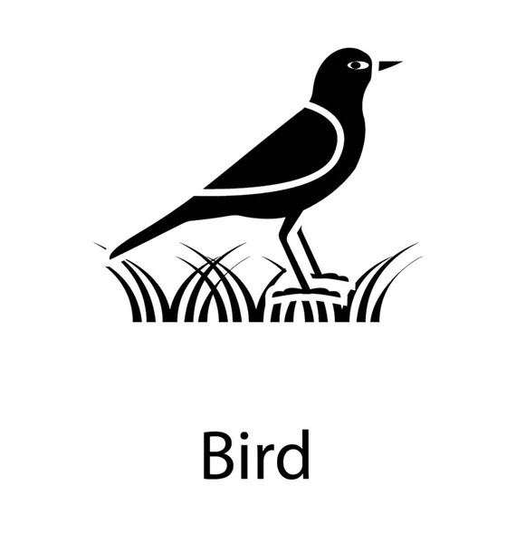 Vektorové Ikony Glyfů Ptáka — Stockový vektor