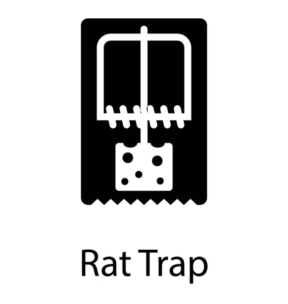 Solides Vektorsymbol Der Rattenfalle — Stockvektor