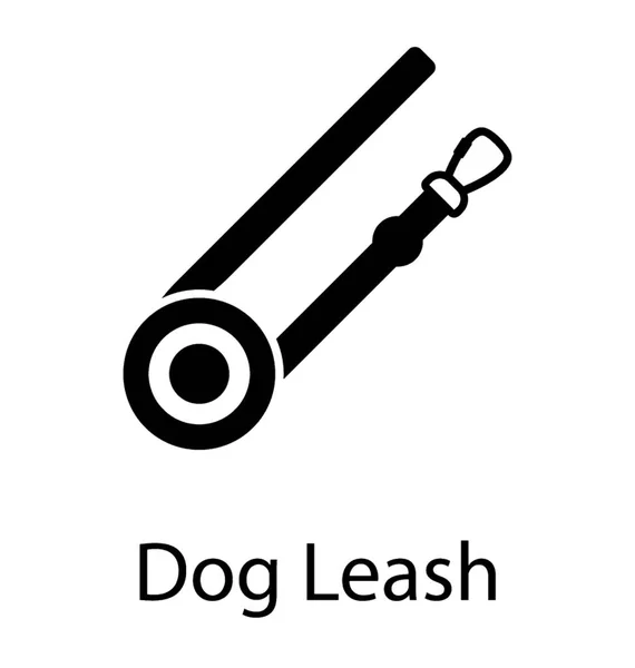 Glyph Vector Icon Dog Leash — Stock Vector