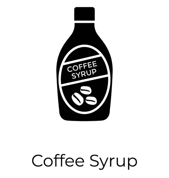 Vector Van Koffie Siroop Koffie Smaak Pictogram — Stockvector