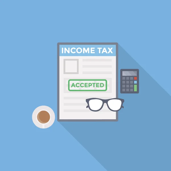 Einheitlicher Einkommensteuerbericht Illustrationsvektor — Stockvektor