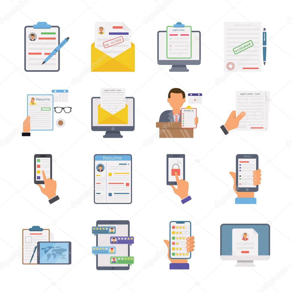 Applications, Surveys, Feedback Icons Pack 
