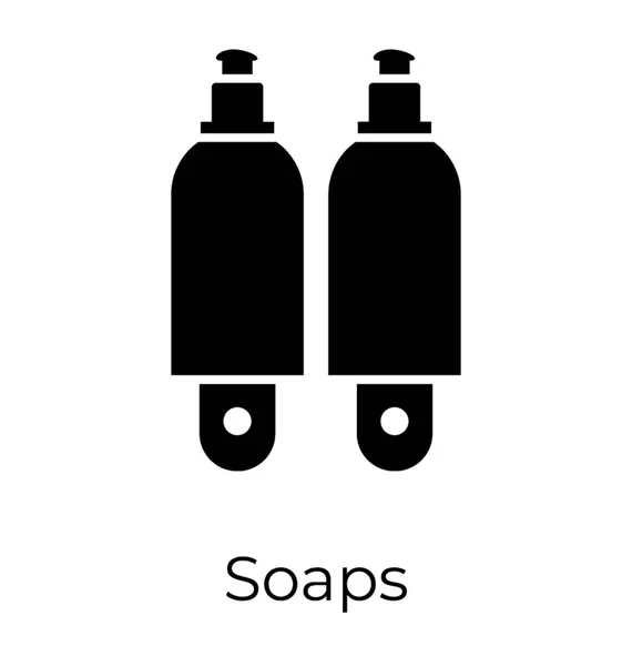 Hand Wash Glyph Vector Icon — Stock Vector
