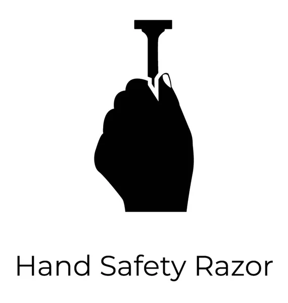 Shaving Equipment Safety Razor Solid Icon — Stock Vector