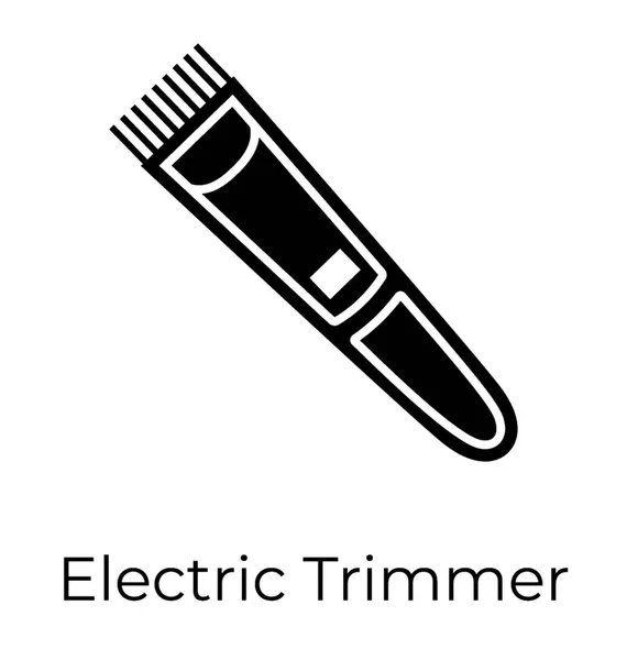 Elektrisk Trimmer Glyph Vektor Symbol — Stock vektor