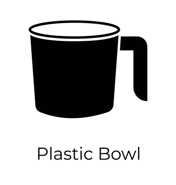 Icono Vector Sólido Taza — Vector de stock