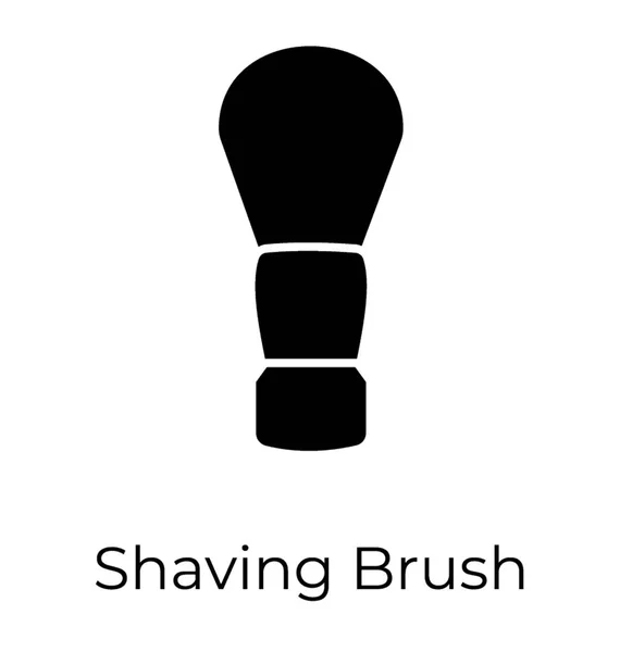 Glyph Vector Icon Shaving Brush — Stock Vector