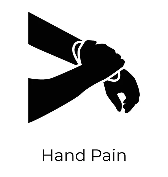 Ikony Wektorowe Stałych Bólu Ręki — Wektor stockowy